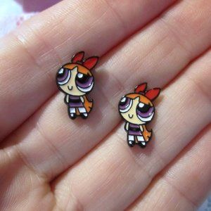 Blossom Earrings Powerpuff Girls #2~Hypoallergenic
